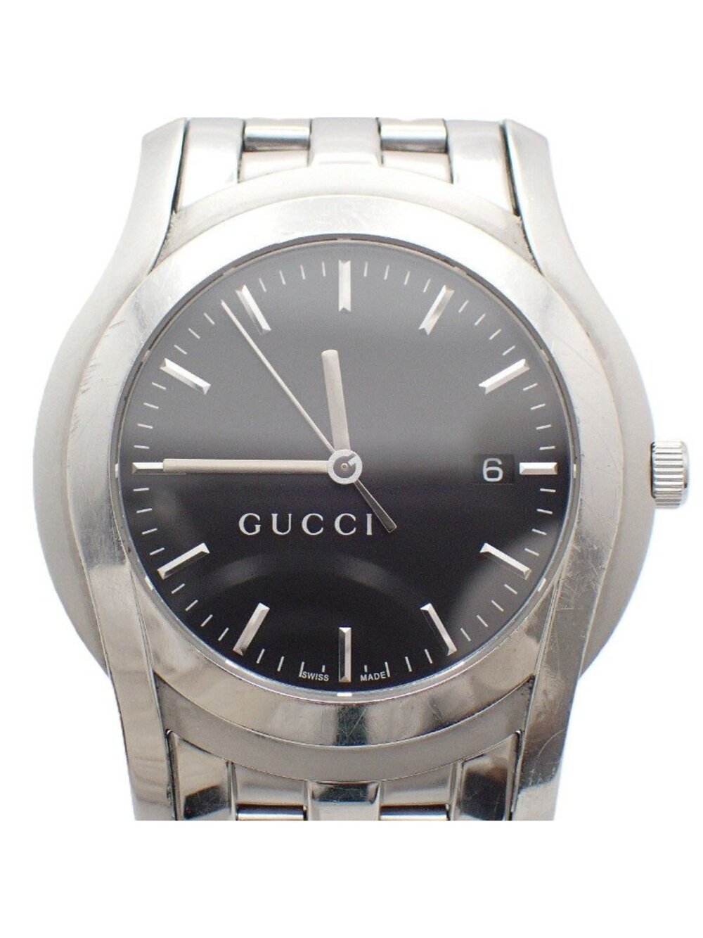Gucci Quartz Watch Black Dial Ssstrap